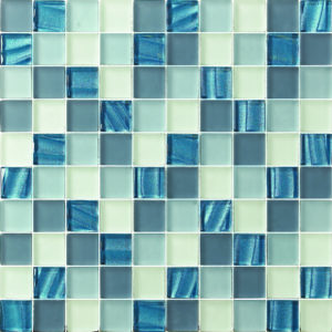 Tilefly.com Cristal Wave Blue Mosaico Vitreo 318X318