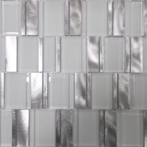 Tilefly.com Nix Steel White Mosaico Vitreo 30X30