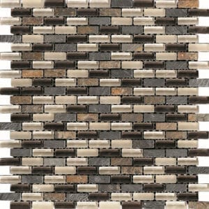 Tilefly.com Piedra Cristal Mix Brown Mosaico Vitreo 302X286