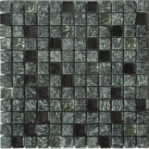 Tilefly.com Stone Black Mosaico Vitreo 30X30