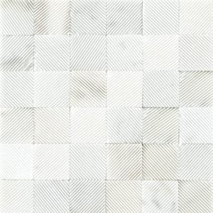 Tilefly.com Stone Grooved White Mosaico Vitreo 30X30