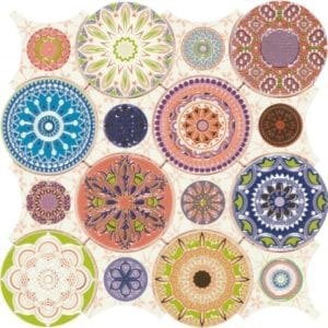 Tilefly.com Mosaico Ceramica Mandala 28X28