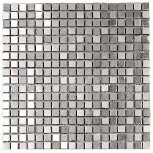 Tilefly.com Mosaico Metal Metalic Silver 30,1X30,1