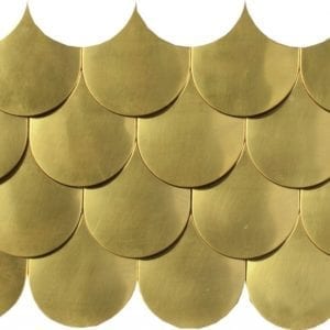 Tilefly.com Mosaico Metal Sirena Gold 30X20