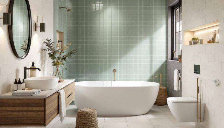 Carrelage Vert Salle De Bain
