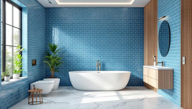 Carrelage Salle De Bain Bleu